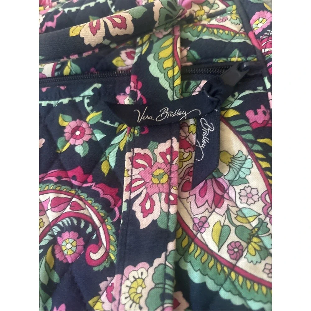 Vera Bradley Petal Paisley Backpack Small Navy Pink Green Cute